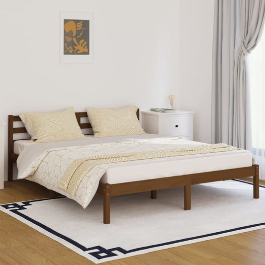 vidaXL Bed Frame without Mattress Solid Wood Pine 160x200cm Honey Brown