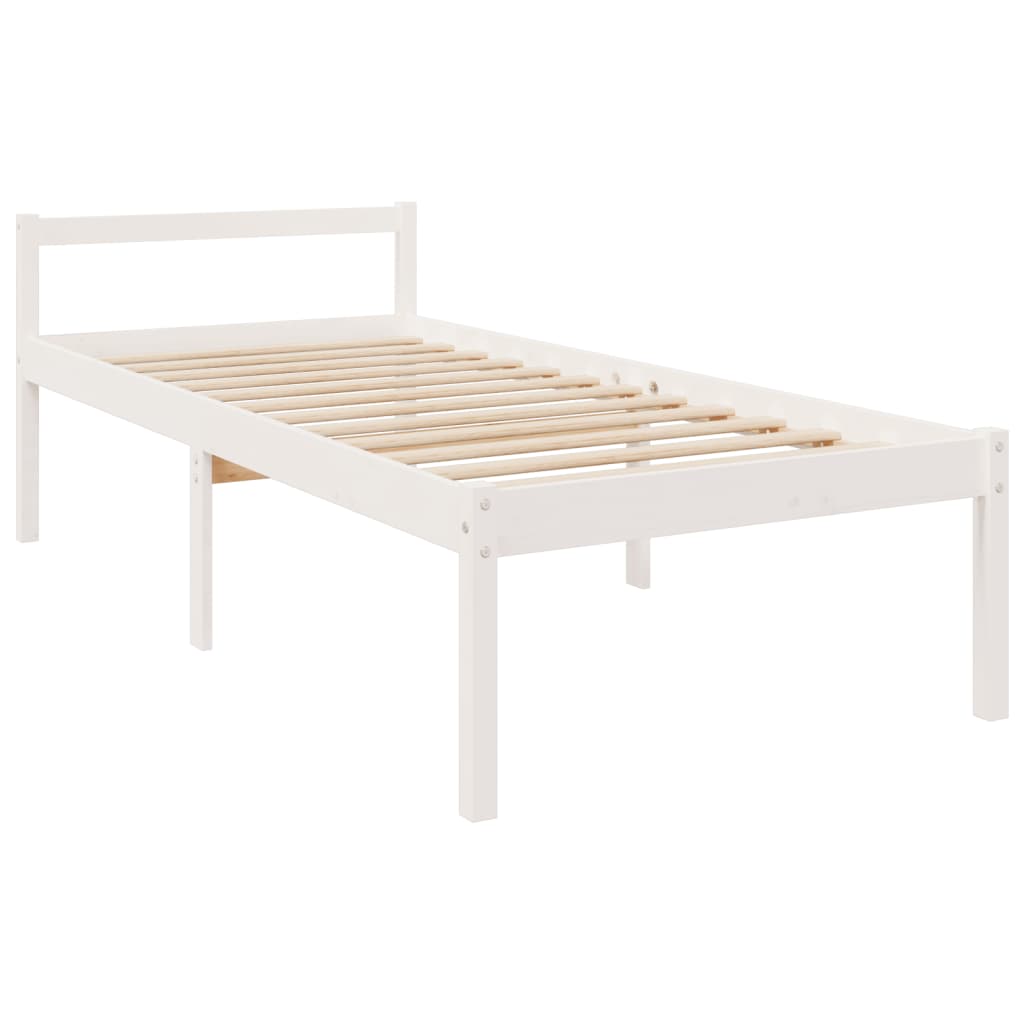 Senior Bed without Mattress White 75x190cm Small Single