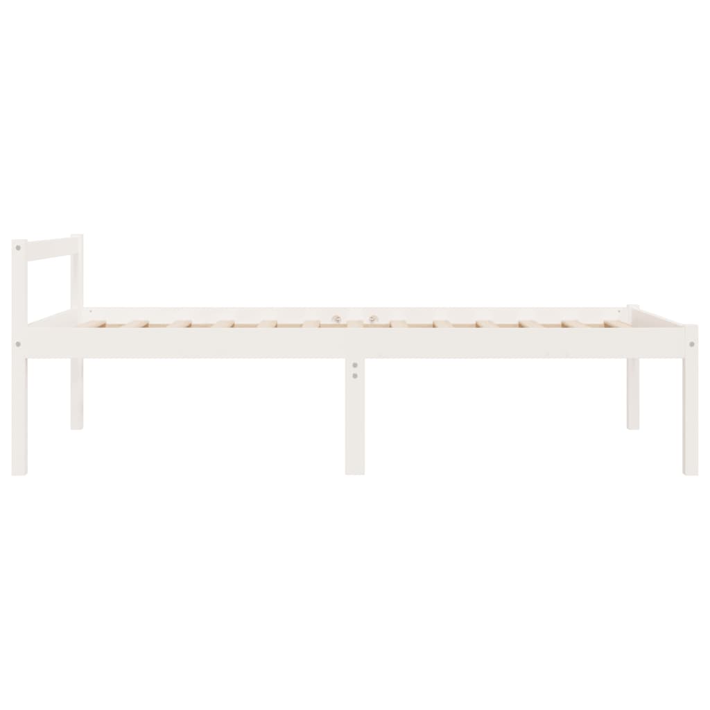 Senior Bed without Mattress White 75x190cm Small Single