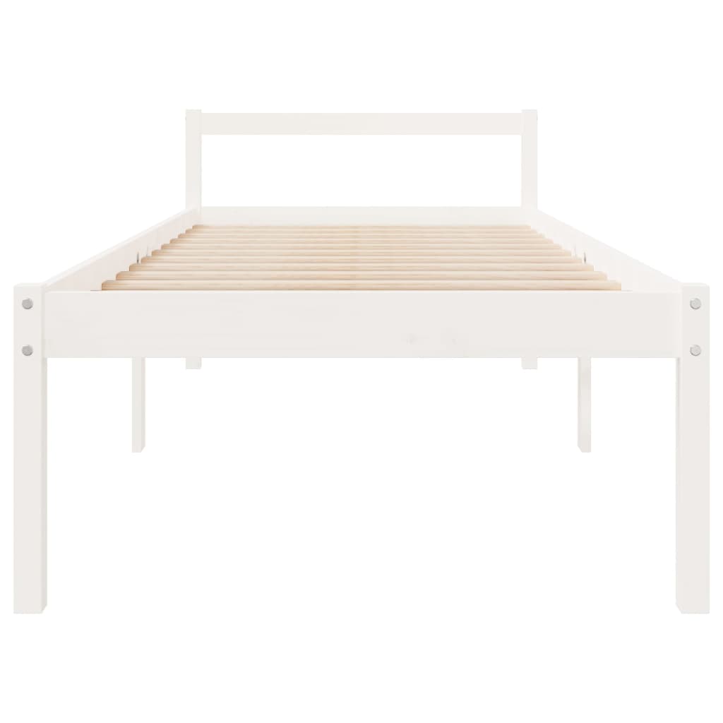 Senior Bed without Mattress White 90x190cm Single