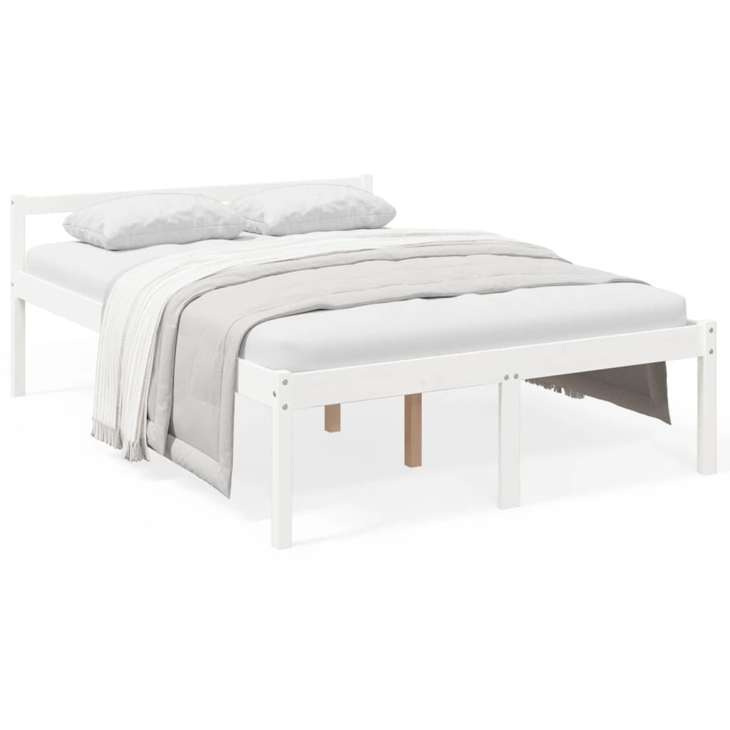 vidaXL Senior Bed without Mattress White 120x190cm Small Double