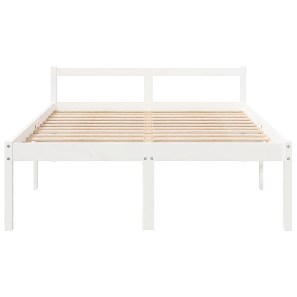 vidaXL Senior Bed without Mattress White 135x190cm Double