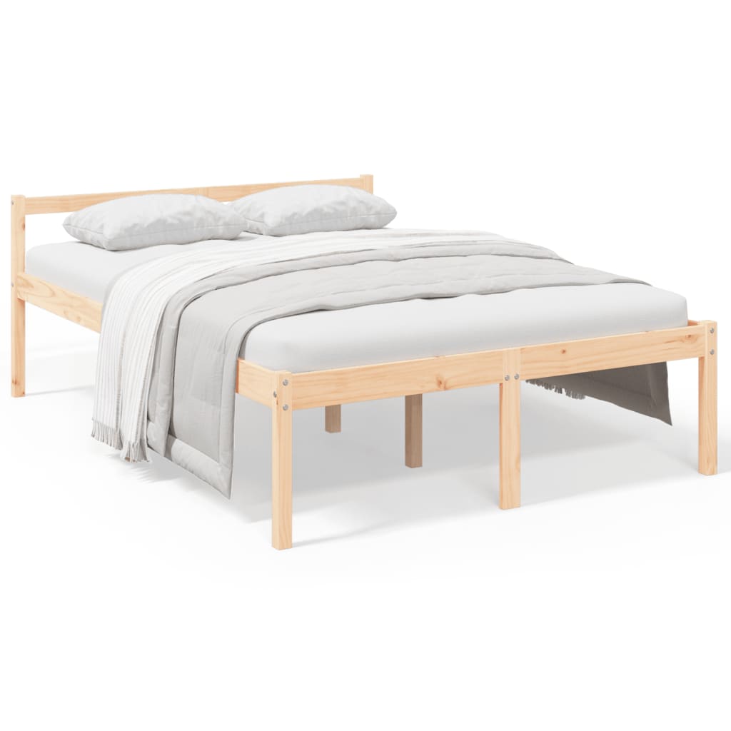 Senior Bed without Mattress 140x190cm Solid Wood Pine