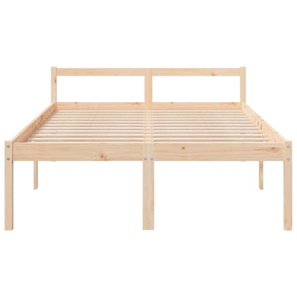 Senior Bed without Mattress 140x190cm Solid Wood Pine