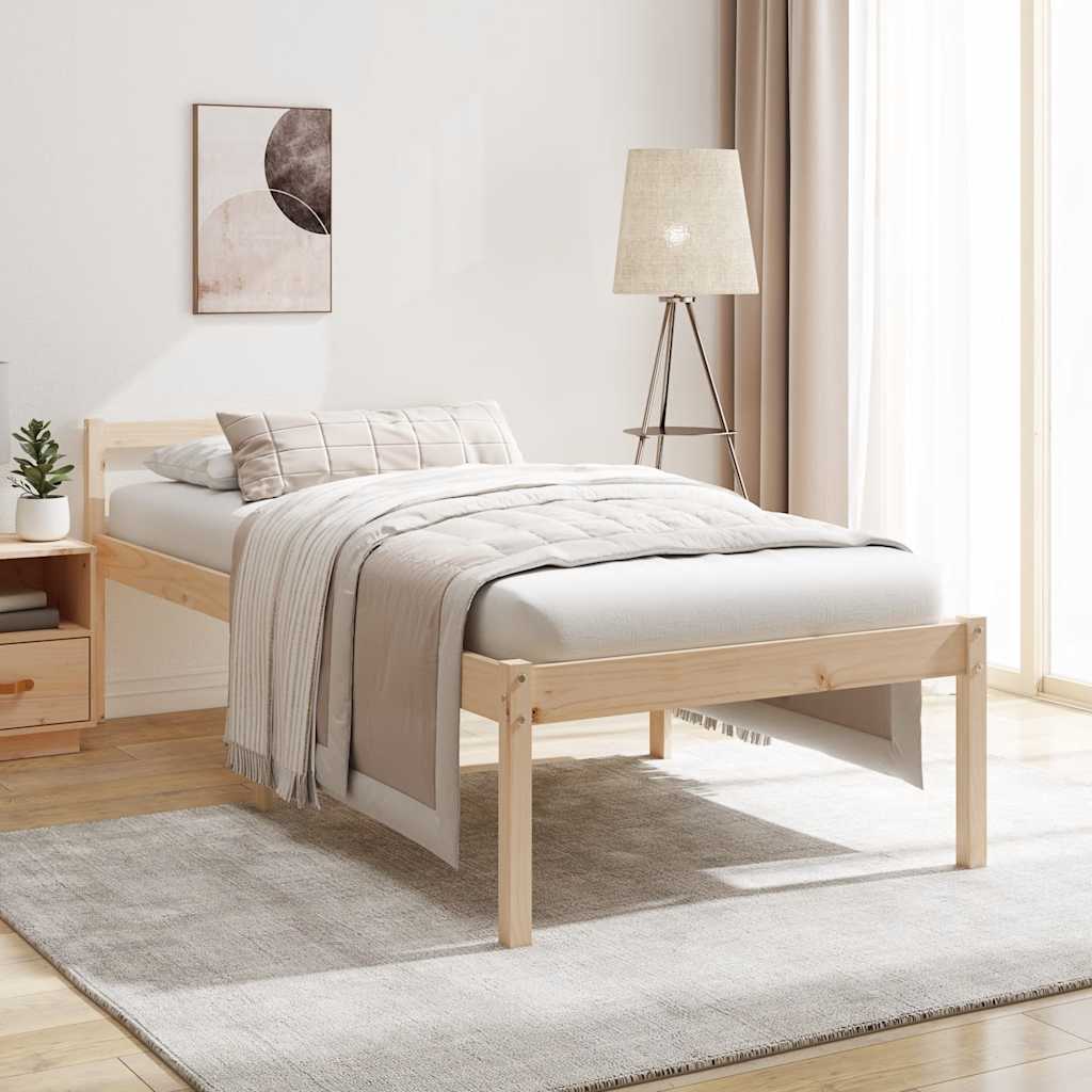 Senior Bed without Mattress 90x200cm Solid Wood Pine