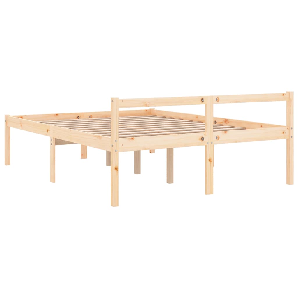 Senior Bed without Mattress 120x200cm Solid Wood Pine