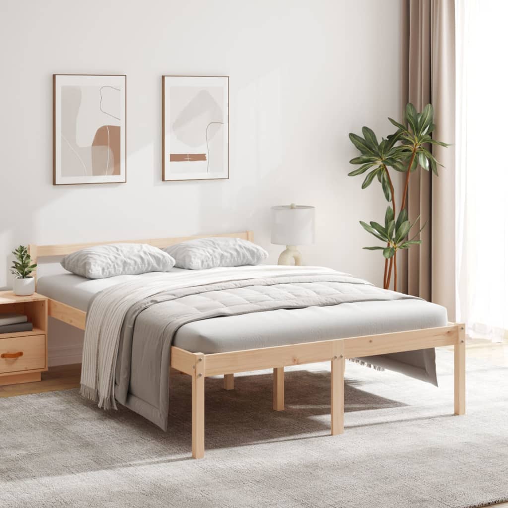 Senior Bed without Mattress 120x200cm Solid Wood Pine