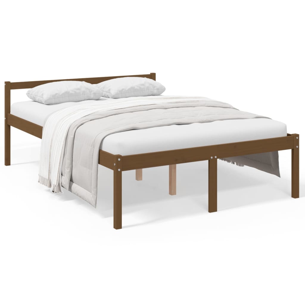 vidaXL Senior Bed without Mattress Honey Brown 140x200cm Solid Wood Pine