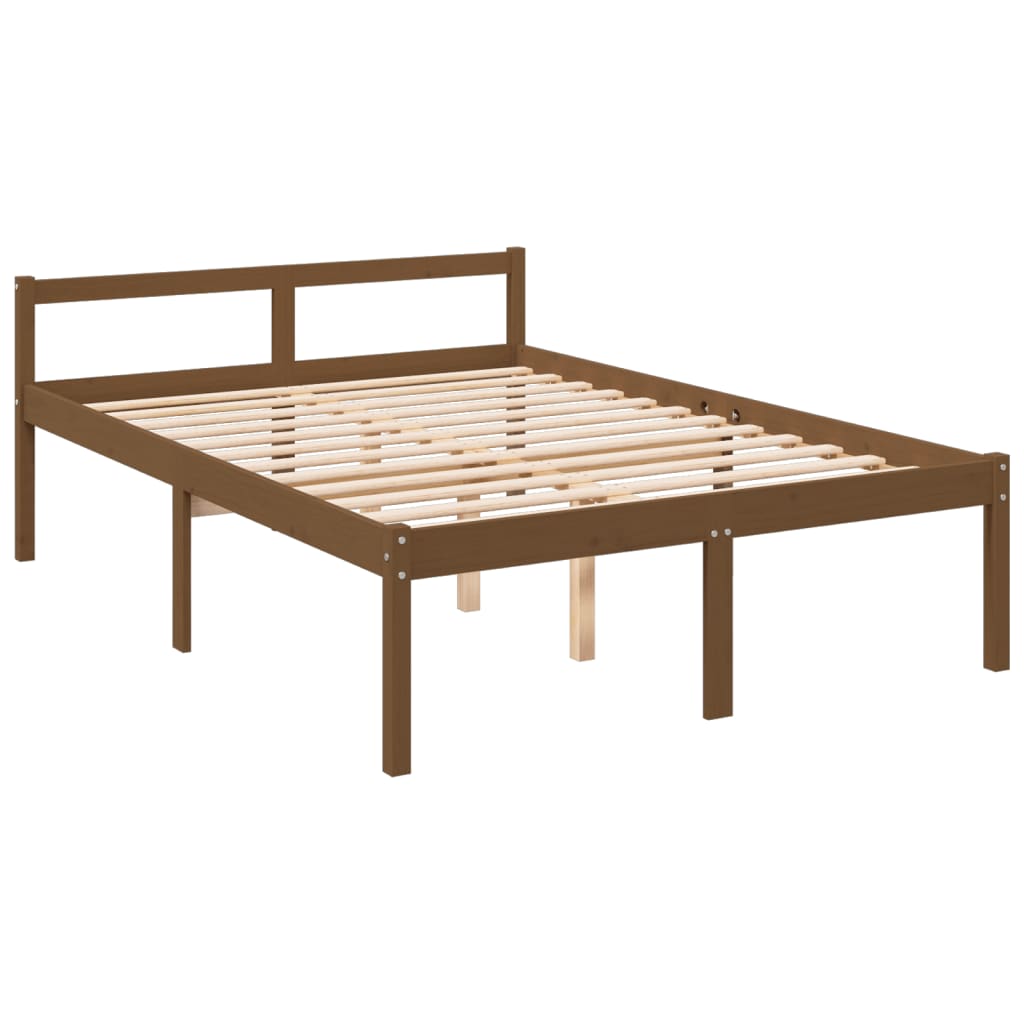 vidaXL Senior Bed without Mattress Honey Brown 140x200cm Solid Wood Pine