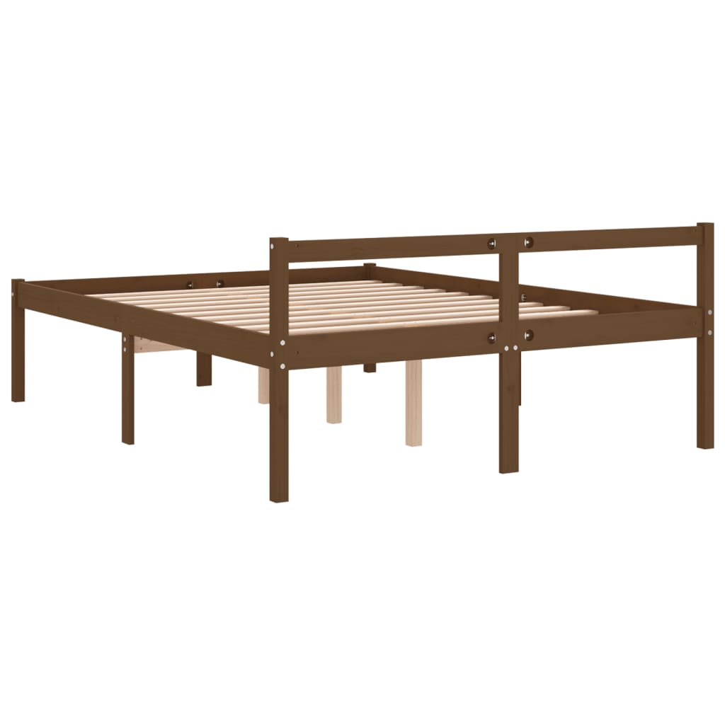 vidaXL Senior Bed without Mattress Honey Brown 140x200cm Solid Wood Pine