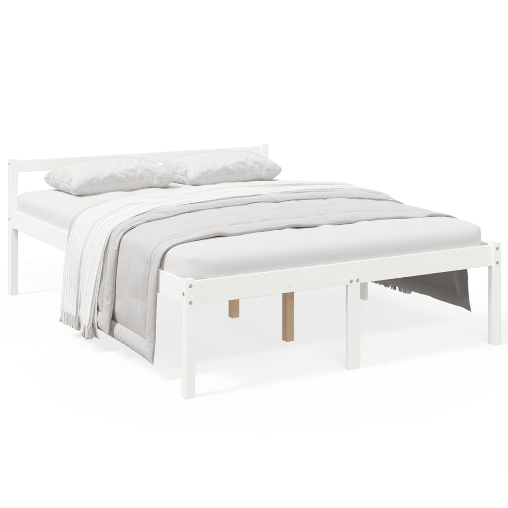 vidaXL Senior Bed without Mattress White 150x200cm King Size