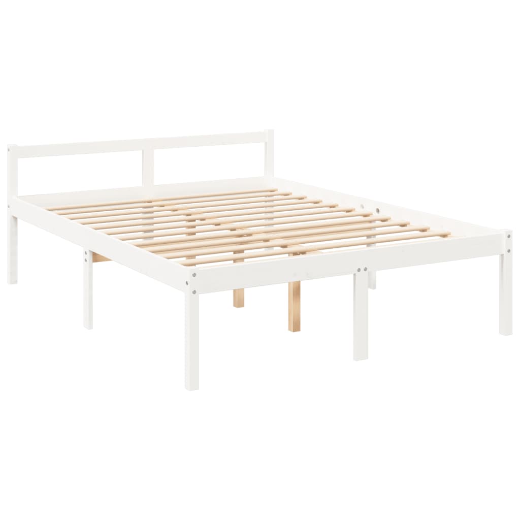 vidaXL Senior Bed without Mattress White 150x200cm King Size