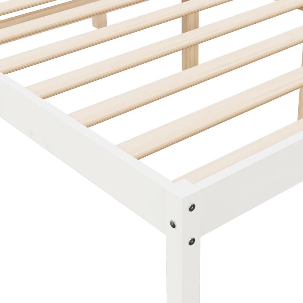 vidaXL Senior Bed without Mattress White 160x200cm Solid Wood Pine