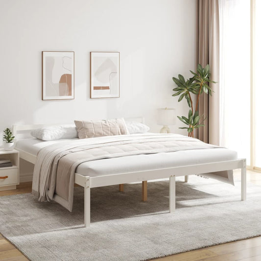 vidaXL Senior Bed without Mattress White 180x200cm Super King Size