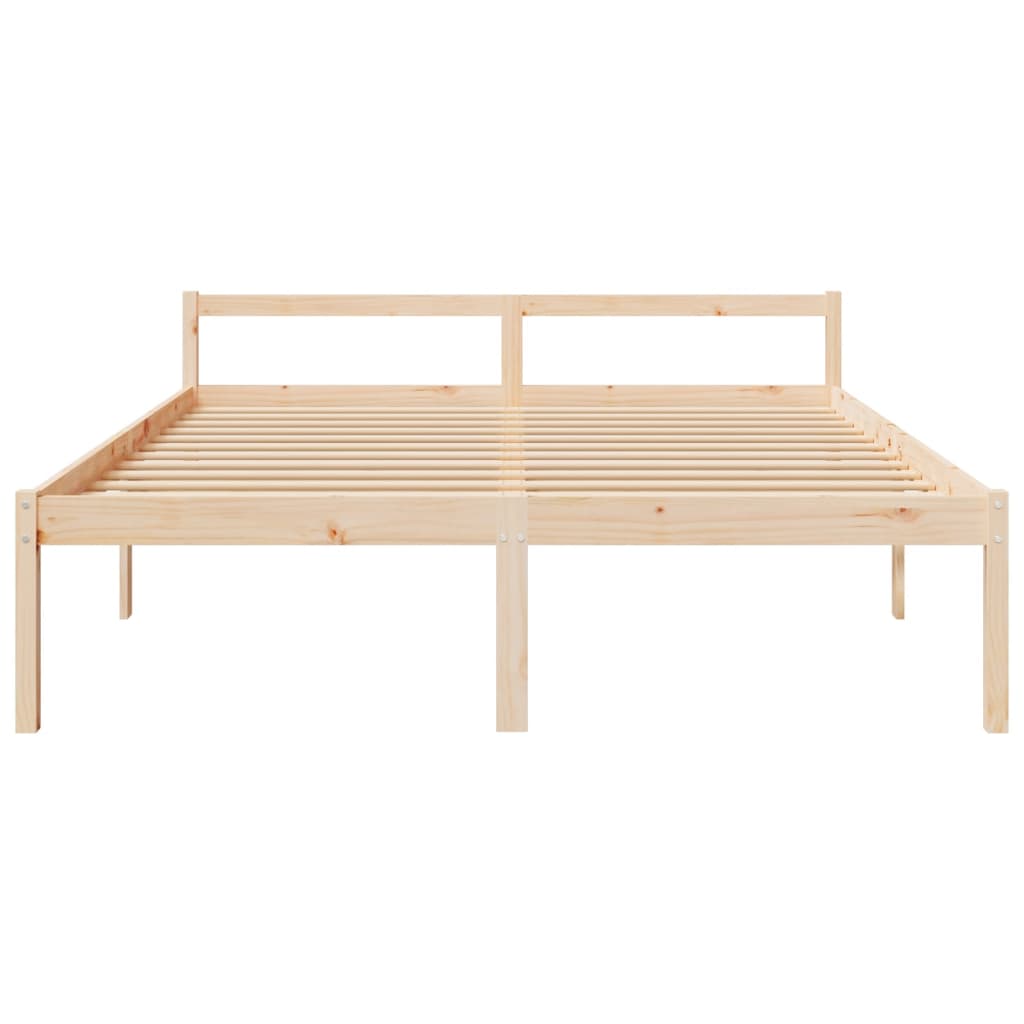 Senior Bed without Mattress 200x200cm Solid Wood Pine