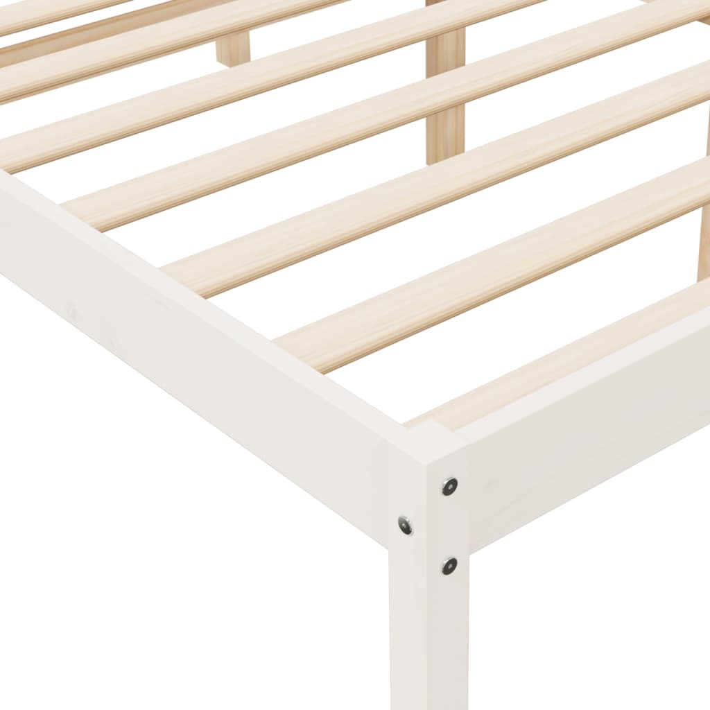 vidaXL Senior Bed without Mattress White 200x200cm Solid Wood Pine