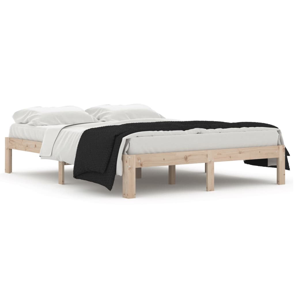 vidaXL Bed Frame without Mattress Solid Wood Pine 140x190cm