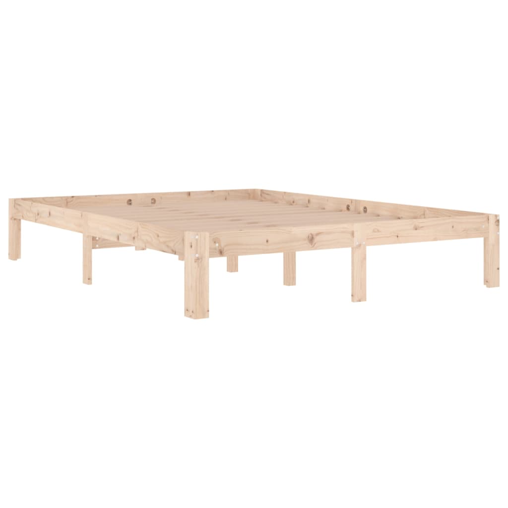 vidaXL Bed Frame without Mattress Solid Wood Pine 140x190cm