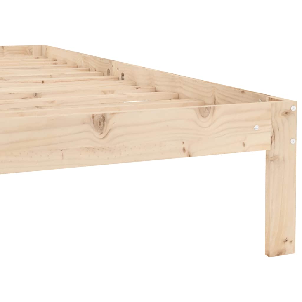 Bed Frame without Mattress Solid Wood Pine 90x200cm