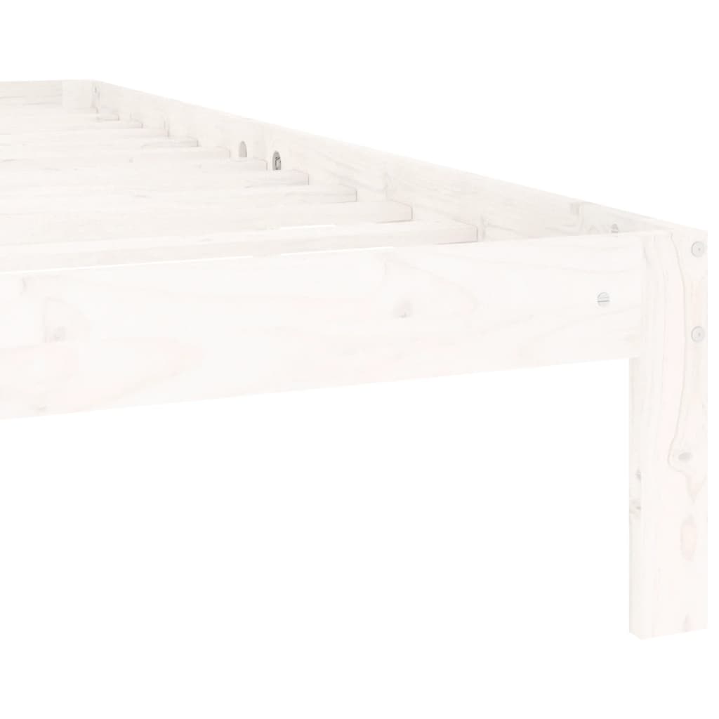 vidaXL Bed Frame without Mattress White Solid Wood Pine 140x200cm