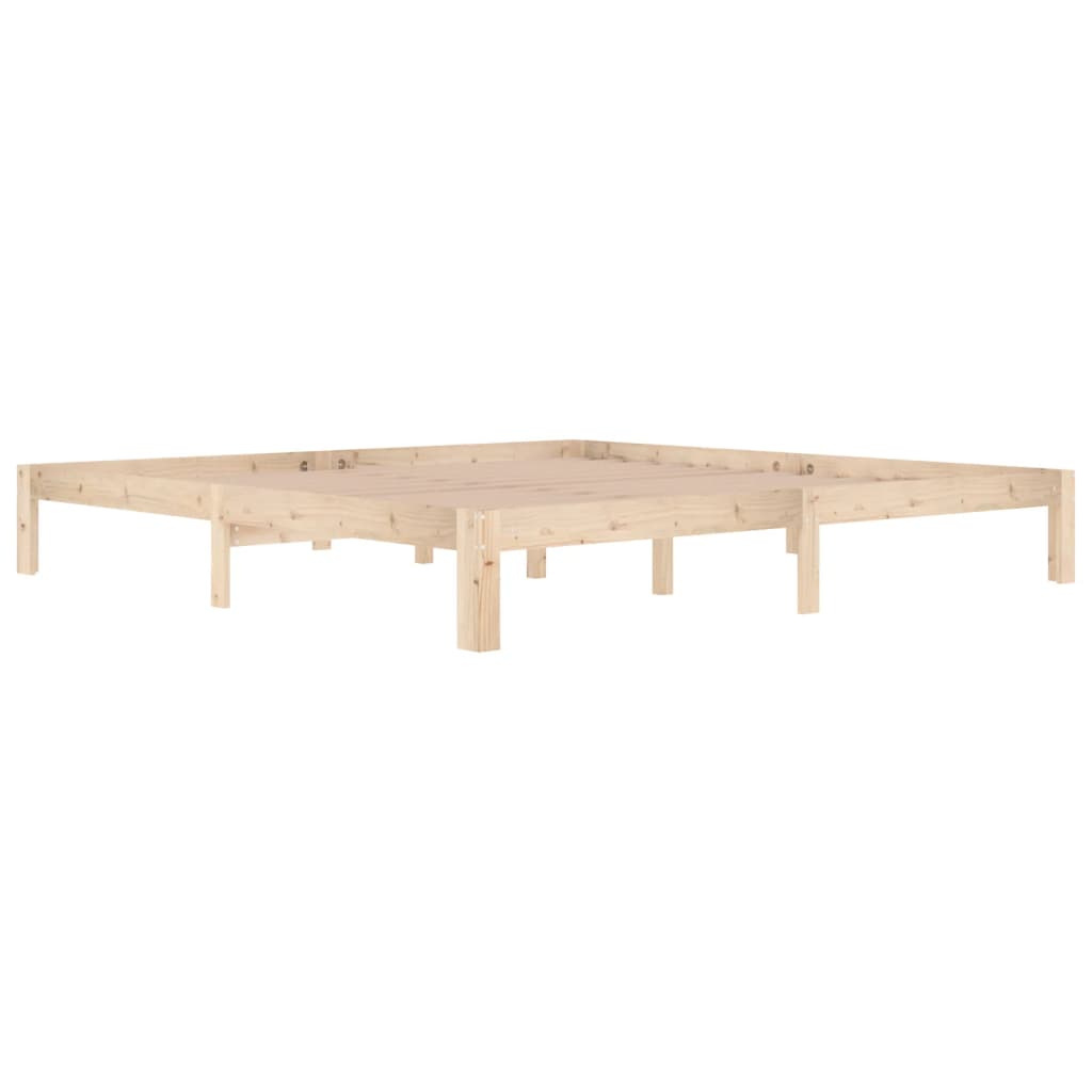 Bed Frame without Mattress Solid Wood Pine 200x200cm