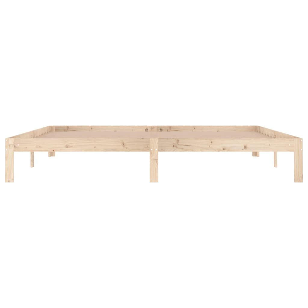 Bed Frame without Mattress Solid Wood Pine 200x200cm