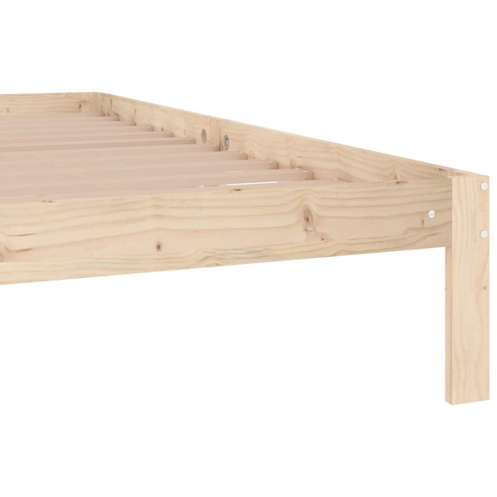Bed Frame without Mattress Solid Wood Pine 200x200cm
