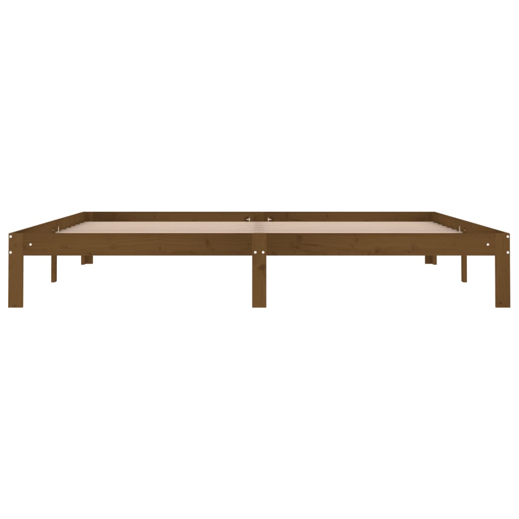 vidaXL Bed Frame without Mattress Honey Brown Solid Wood Pine 200x200cm