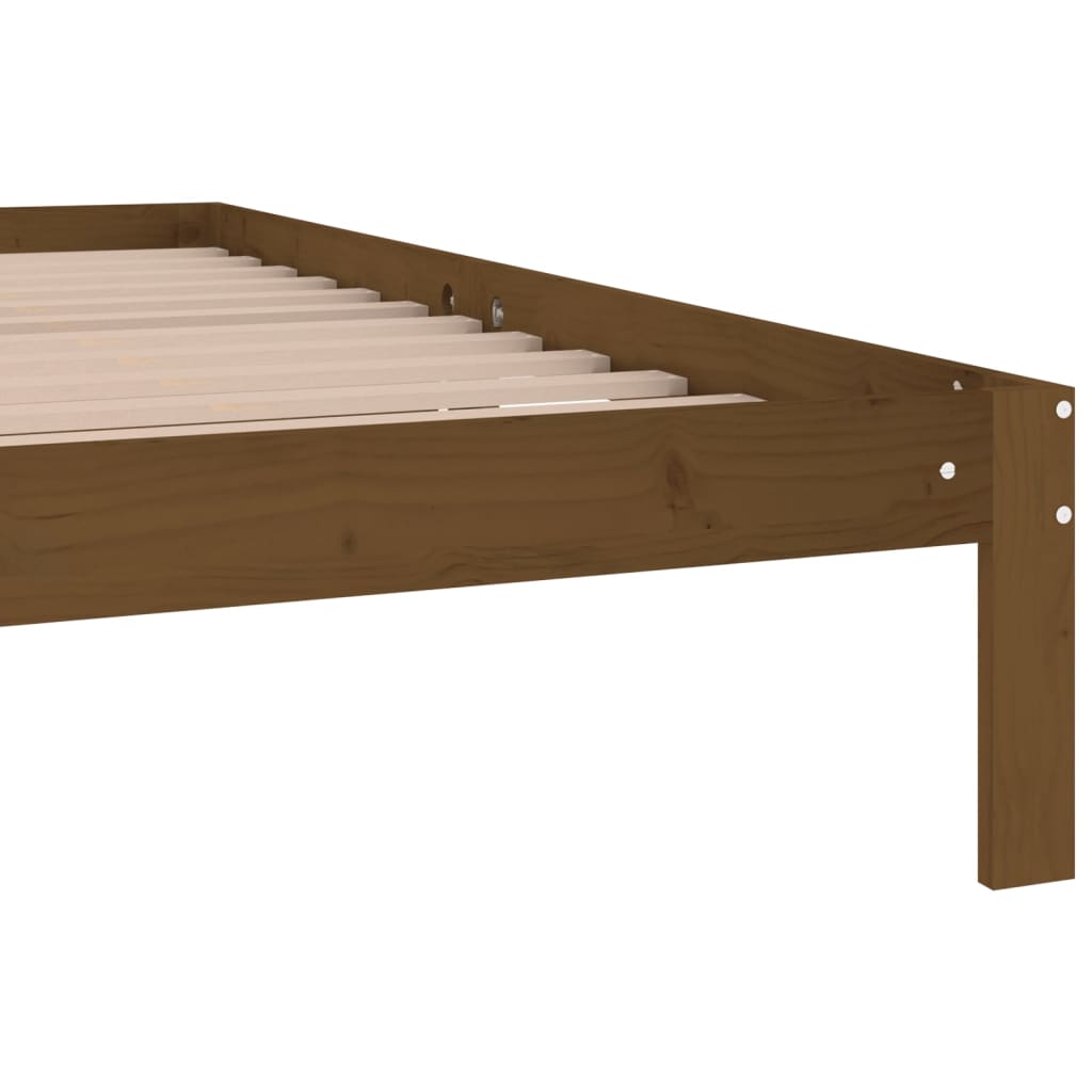 vidaXL Bed Frame without Mattress Honey Brown Solid Wood Pine 200x200cm