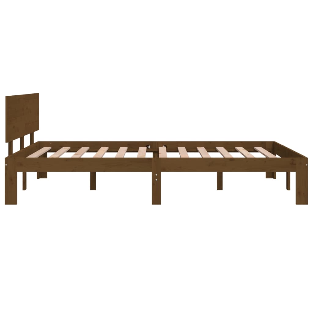 vidaXL Bed Frame without Mattress Honey Brown 120x190cm Small Double