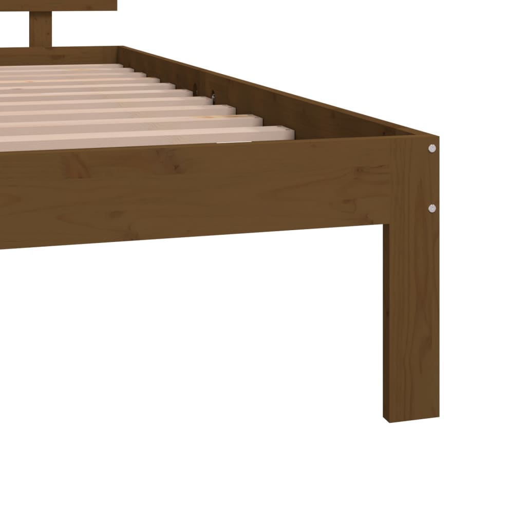 vidaXL Bed Frame without Mattress Honey Brown 120x190cm Small Double