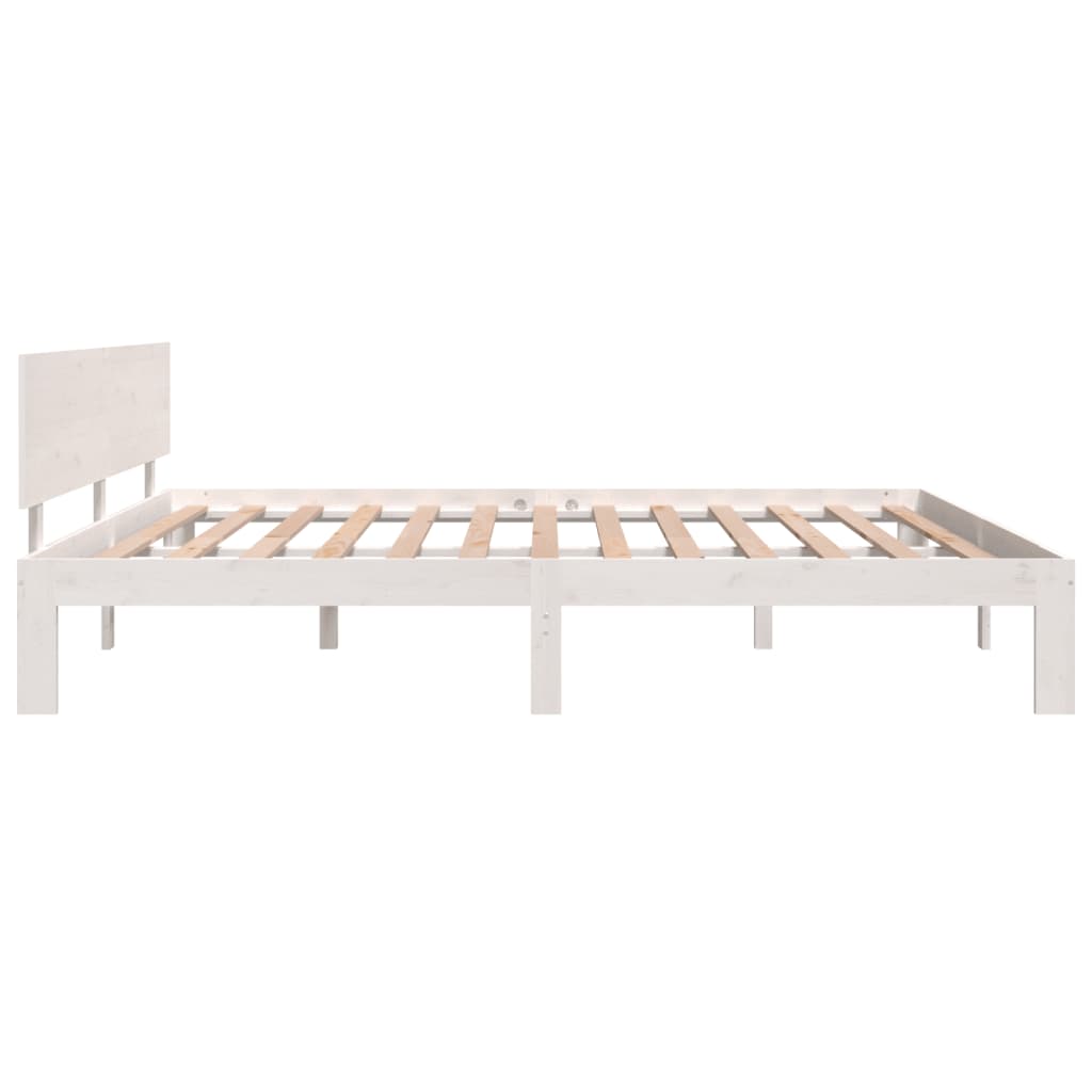 vidaXL Bed Frame without Mattress White 180x200cm Super King Size