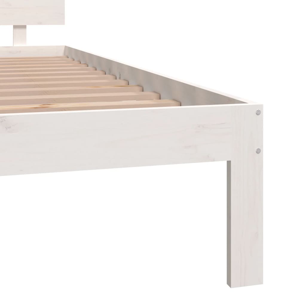 vidaXL Bed Frame without Mattress White 180x200cm Super King Size