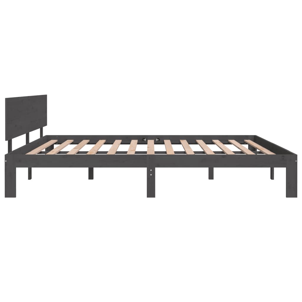 vidaXL Bed Frame without Mattress Grey 180x200cm Super King Size