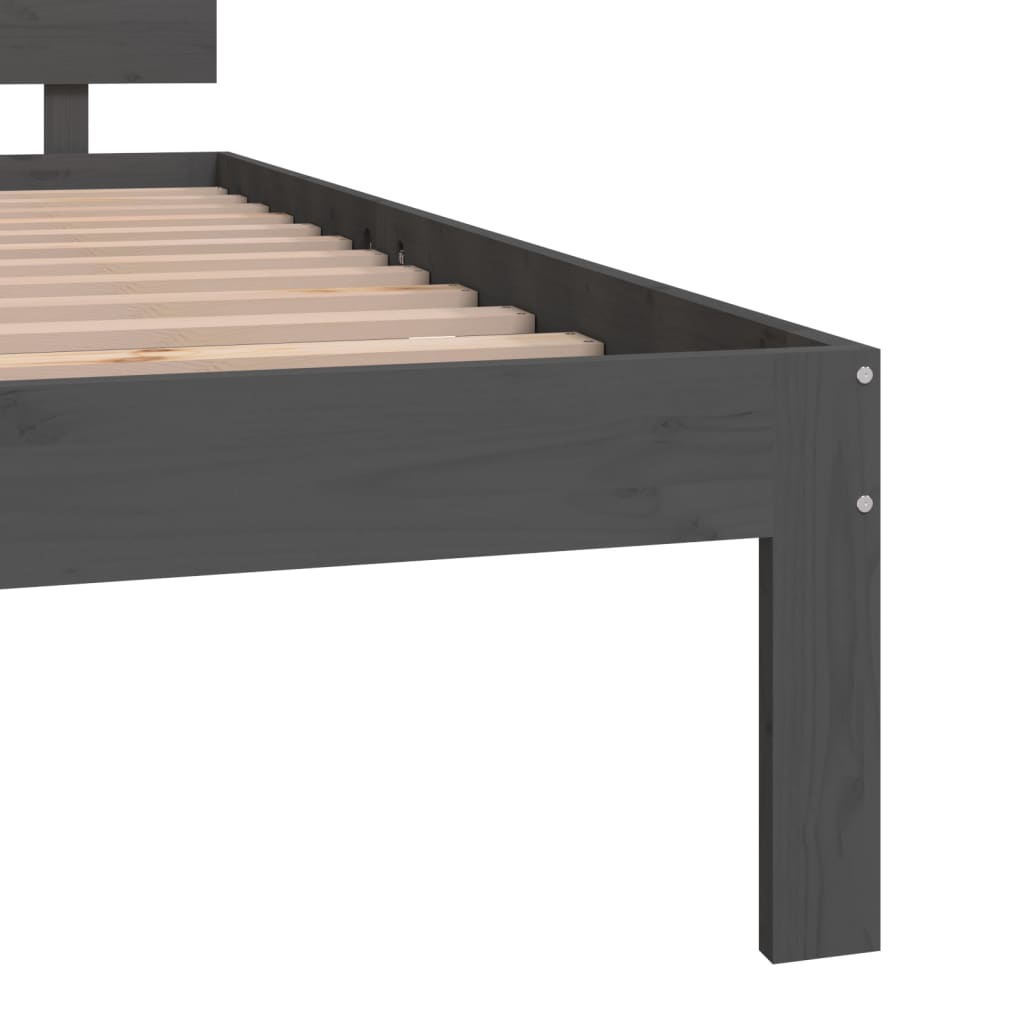 vidaXL Bed Frame without Mattress Grey 180x200cm Super King Size