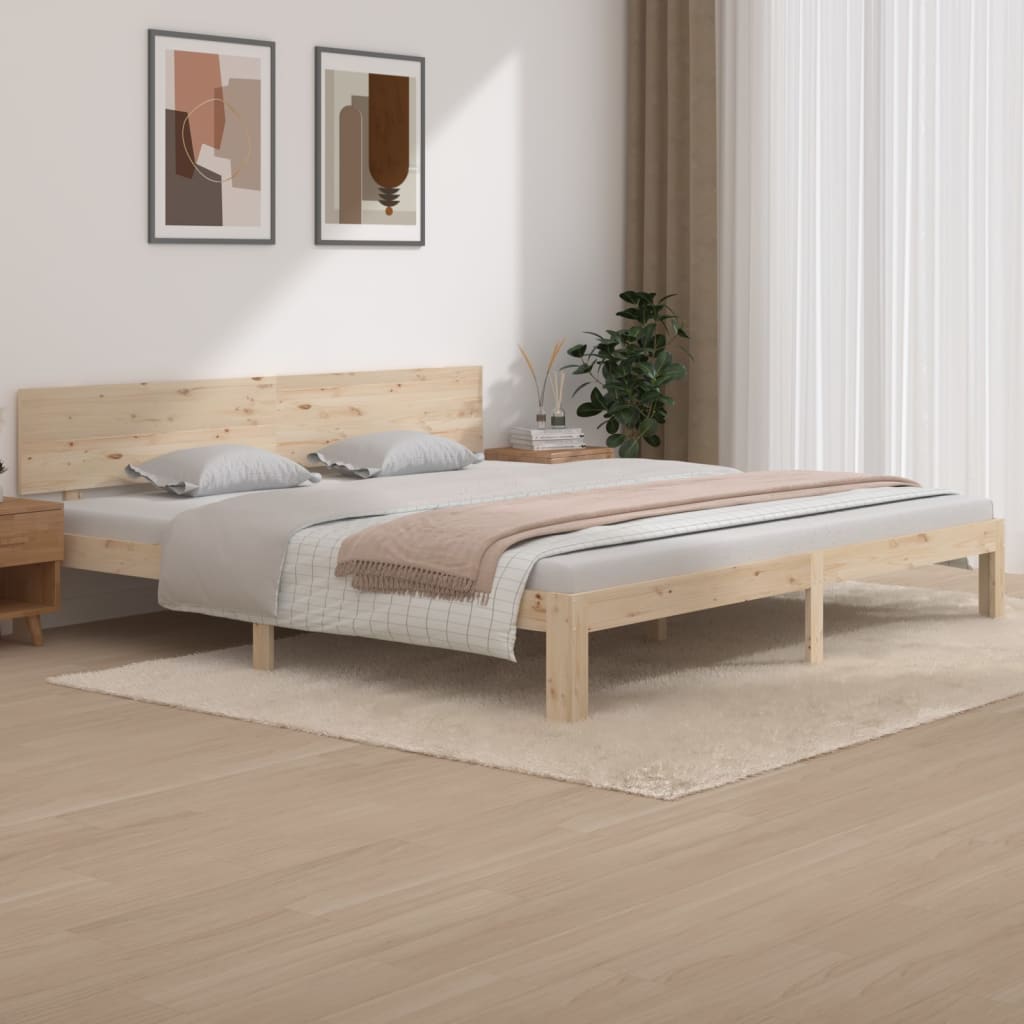 vidaXL Bed Frame without Mattress Solid Wood Pine 200x200cm