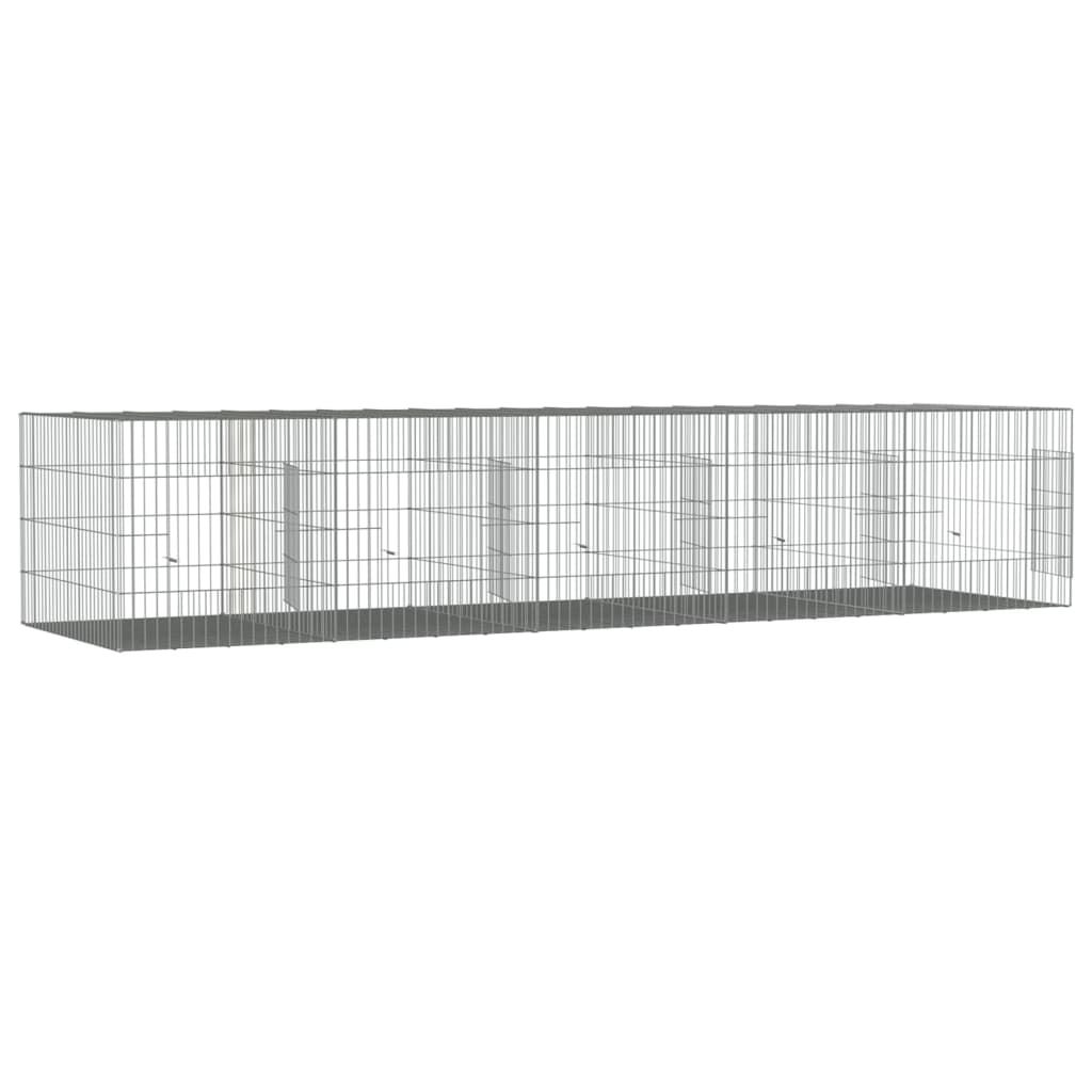 vidaXL 5-Panel Rabbit Cage 273x79x54 cm Galvanised Iron