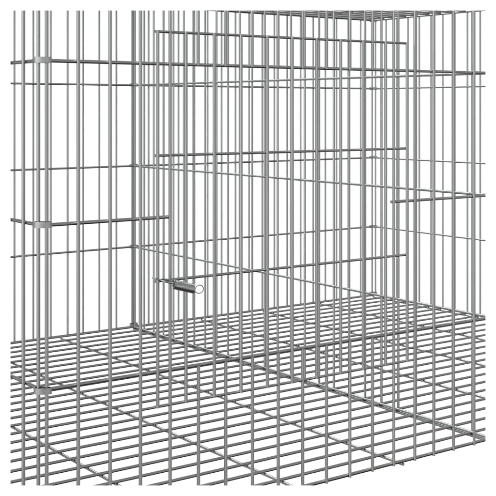 vidaXL 5-Panel Rabbit Cage 273x79x54 cm Galvanised Iron