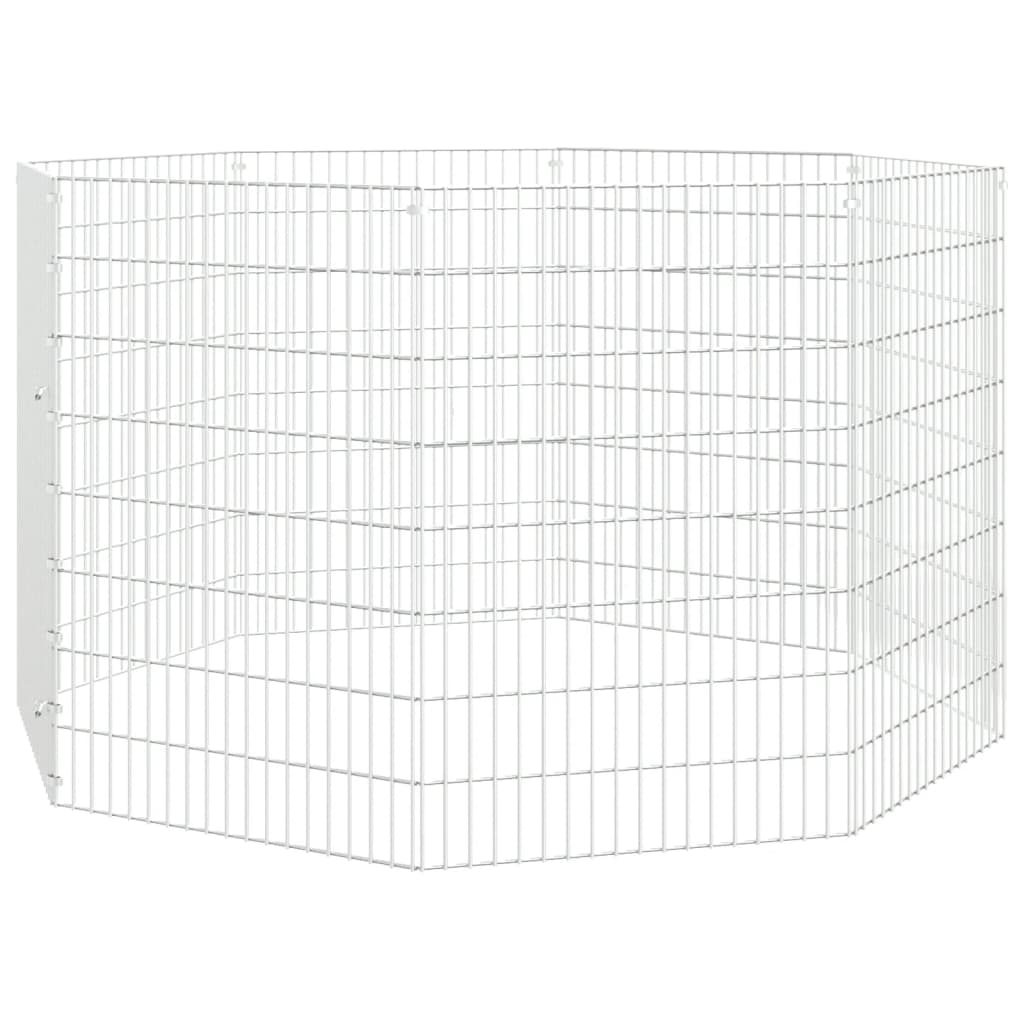 Free Range Animal Enclosure 8-Panel 54x80 cm Galvanised Iron