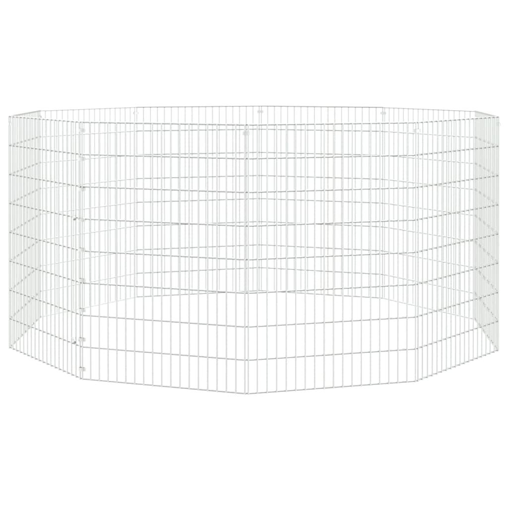 Free Range Animal Enclosure 10-Panel 54x80 cm Galvanised Iron