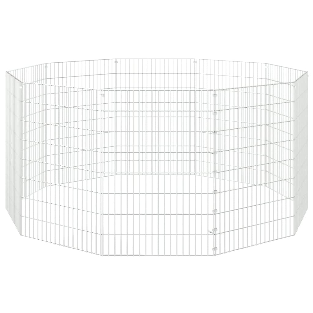 Free Range Animal Enclosure 10-Panel 54x80 cm Galvanised Iron