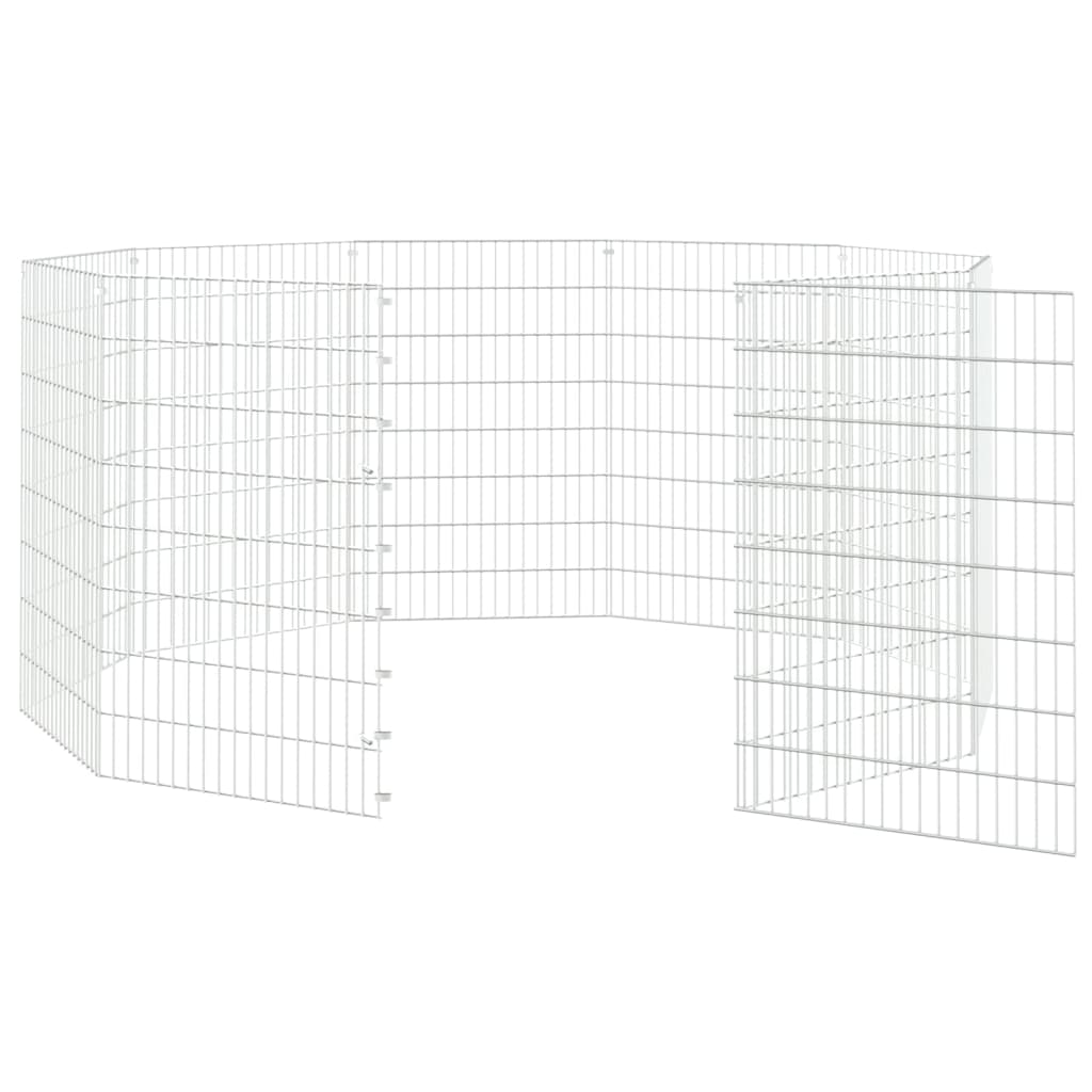 Free Range Animal Enclosure 10-Panel 54x80 cm Galvanised Iron