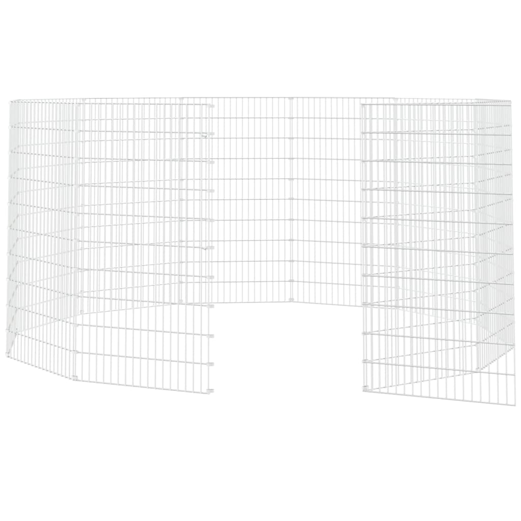 vidaXL Free Range Animal Enclosure 12-Panel 54x100 cm Galvanised Iron