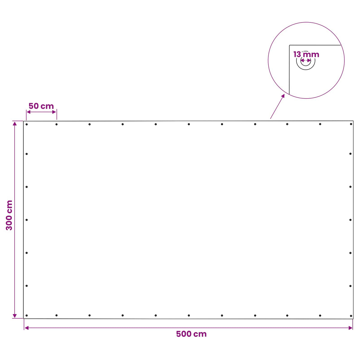 Leno Tarpaulin 140 g/m² 3x5 m White