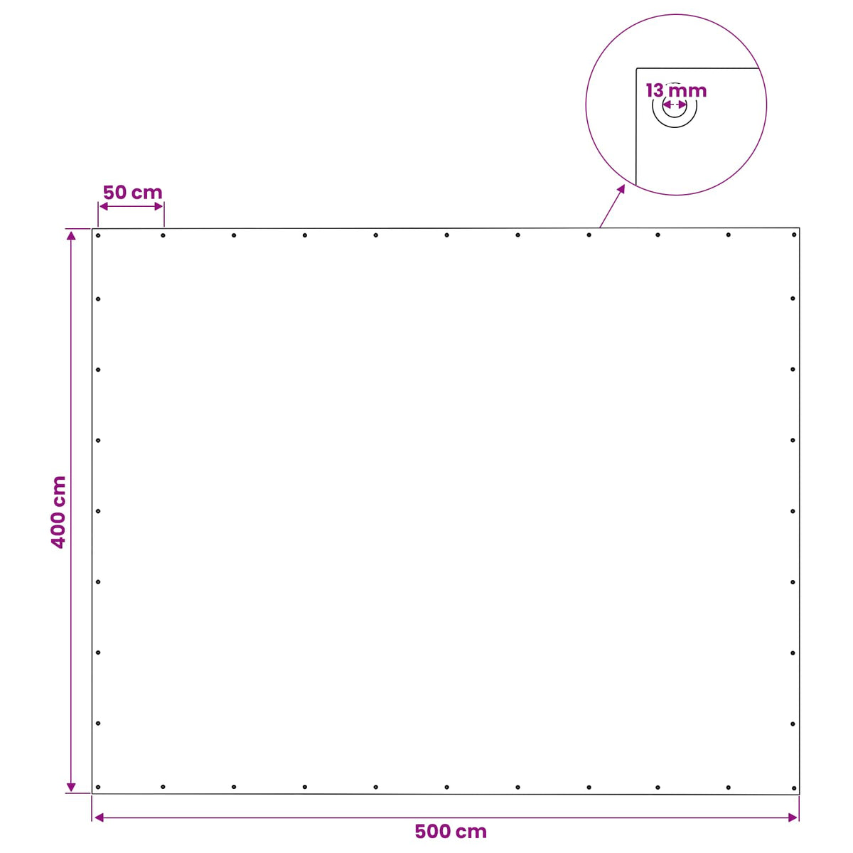 Leno Tarpaulin 140 g/m² 4x5 m White