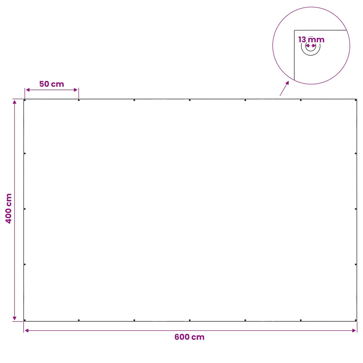 Leno Tarpaulin 140 g/m² 4x6 m White