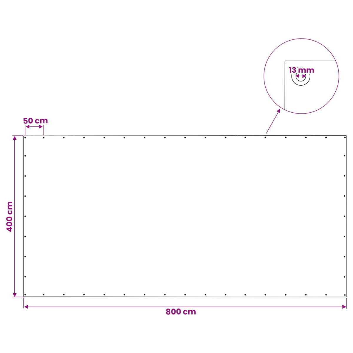 Leno Tarpaulin 140 g/m² 4x8 m White