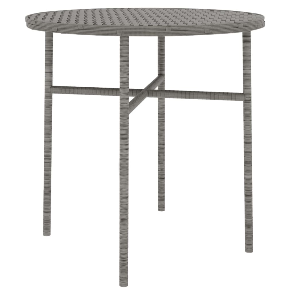 Garden Dining Set | Grey | PE rattan, powder-coated steel, PP board
