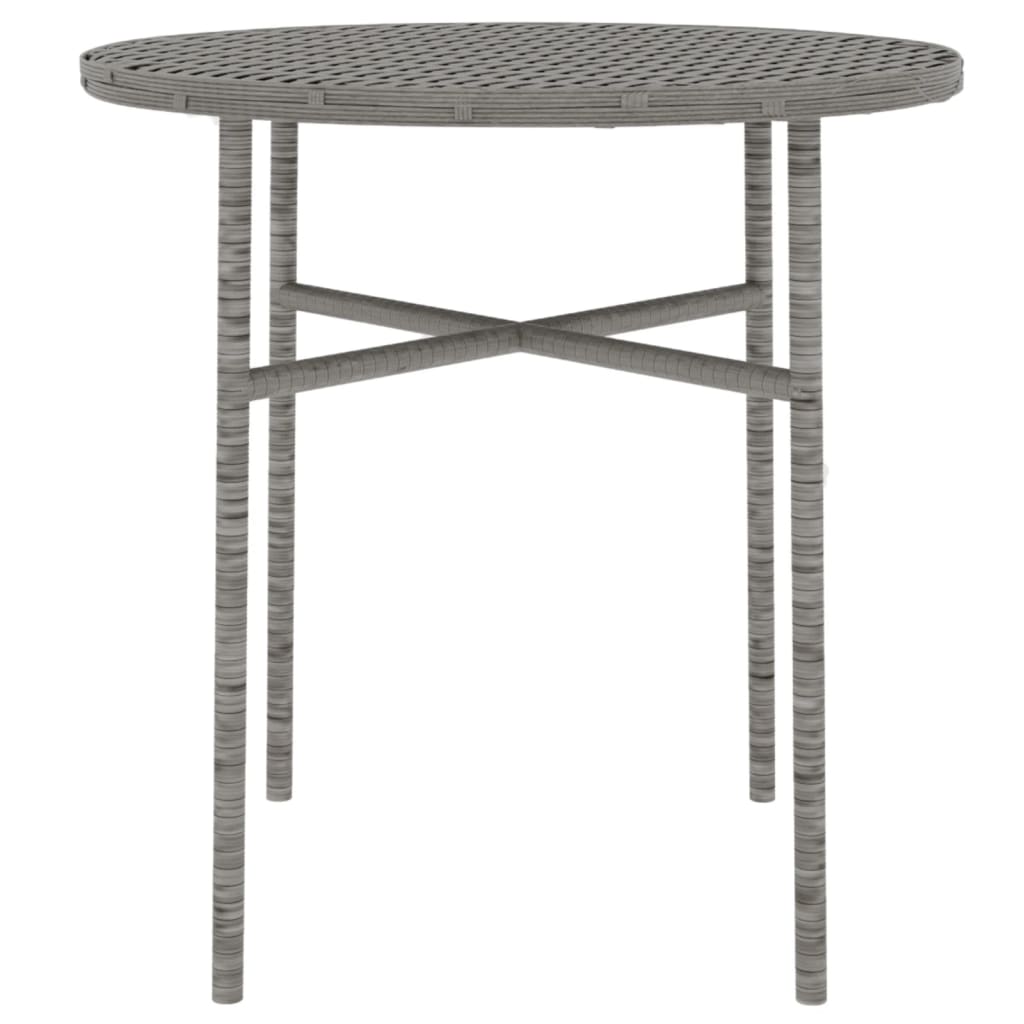 Garden Dining Set | Grey | PE rattan, powder-coated steel, PP board