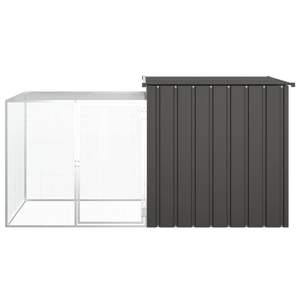 vidaXL Chicken Cage Anthracite 200x91x100 cm Galvanised Steel